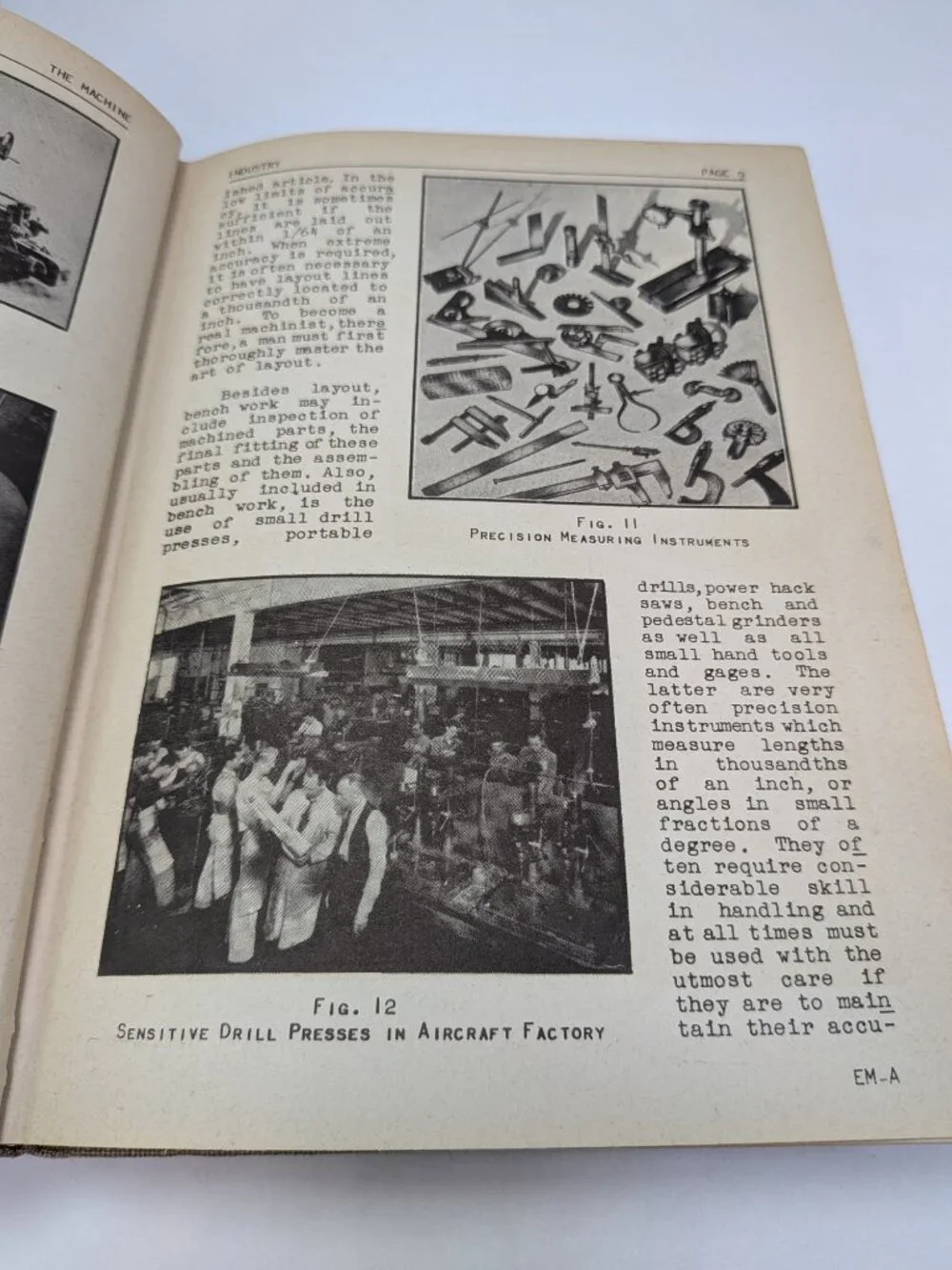 VTG 1943 Modern Machine Shop Training Book National Schools WWII Era Manual VA